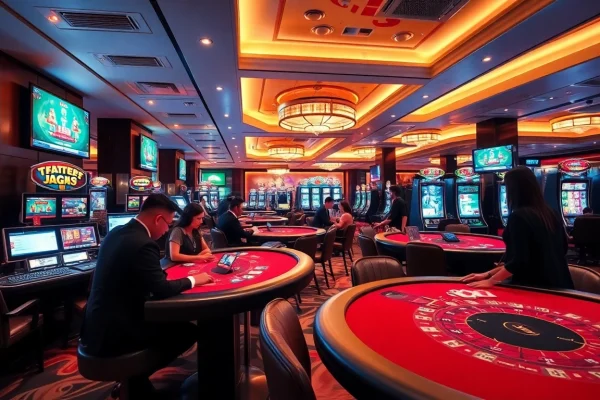 Experience the thrill of a Live Casino in Singapore with engaging tables and vibrant atmosphere.