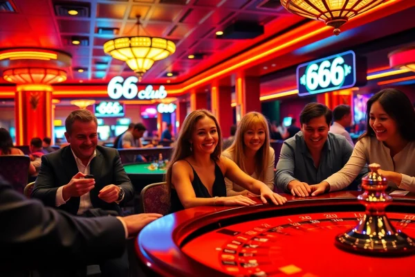 Experience the excitement at 66club casino with players enjoying various games