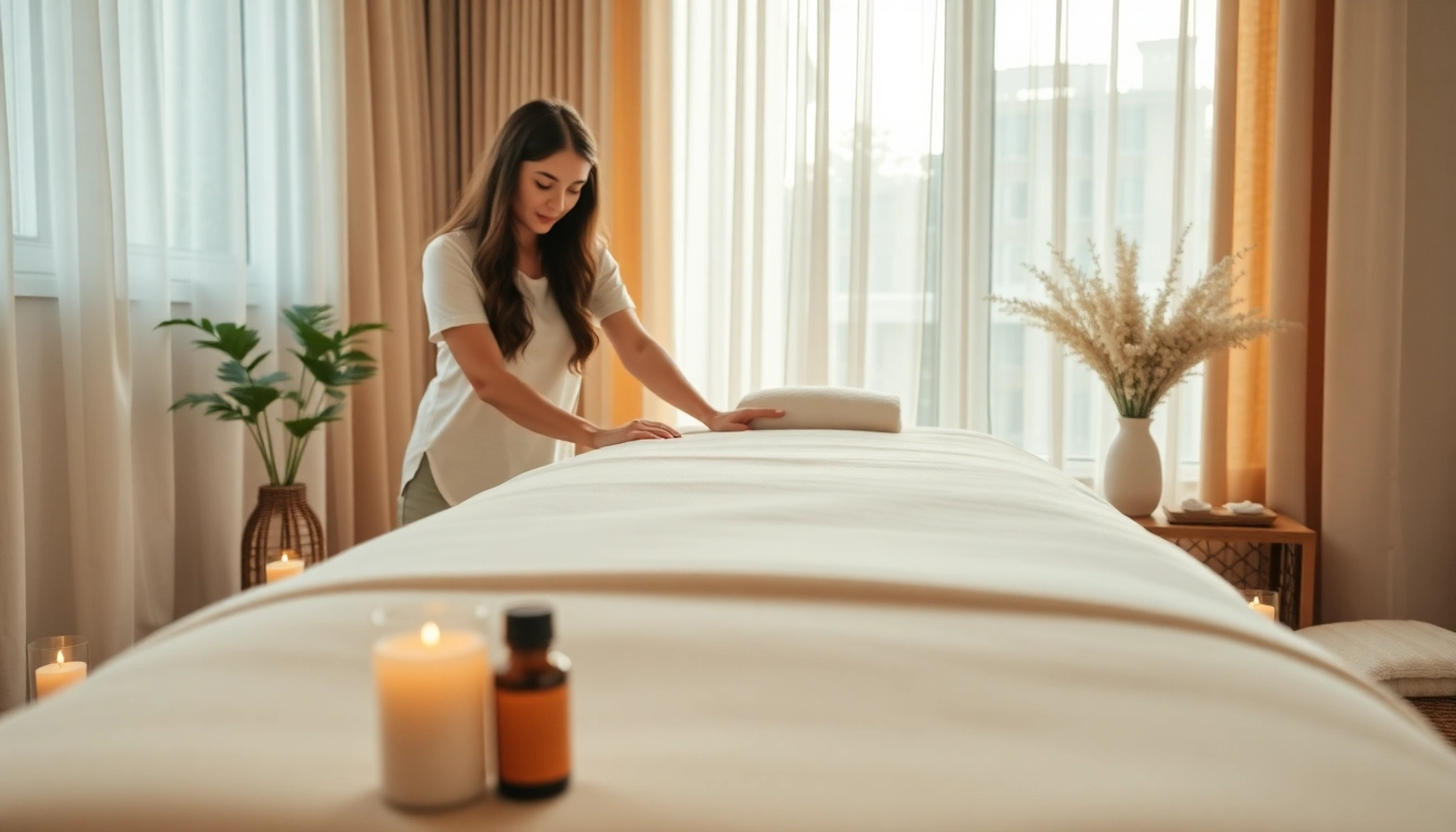 Experience calming relaxation through 오산출장마사지 with a young therapist in a serene setting.